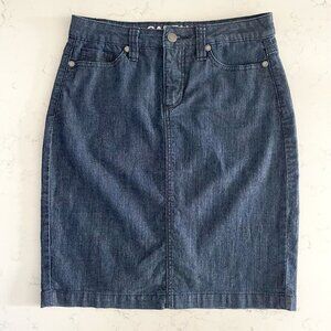 Santana Jeans 5 Pocket High Waisted Dark Wash Denim Pencil Skirt Blue Sz S